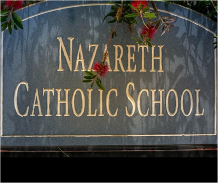Nazareth Catholic School sign