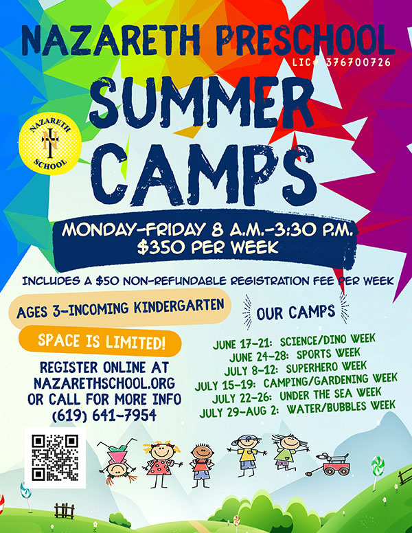 Click to view 2024 Nazareth Summer Camp Flyer