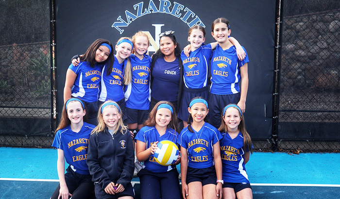 Girls junior volleyball blue team