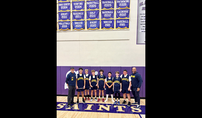 Boys sports team in the gym