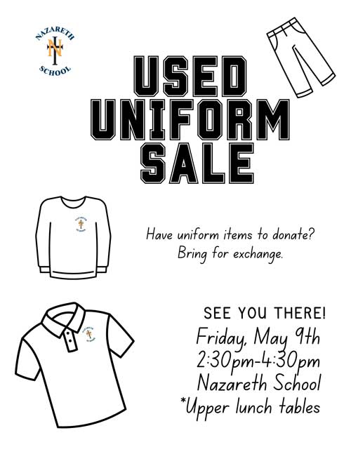 Used Uniform Sale flyer