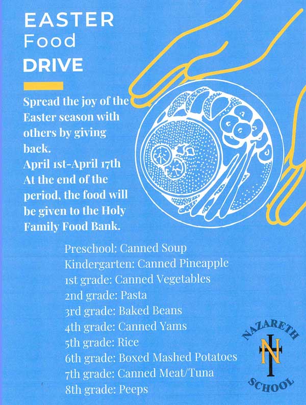 Easter Food Drive flyer