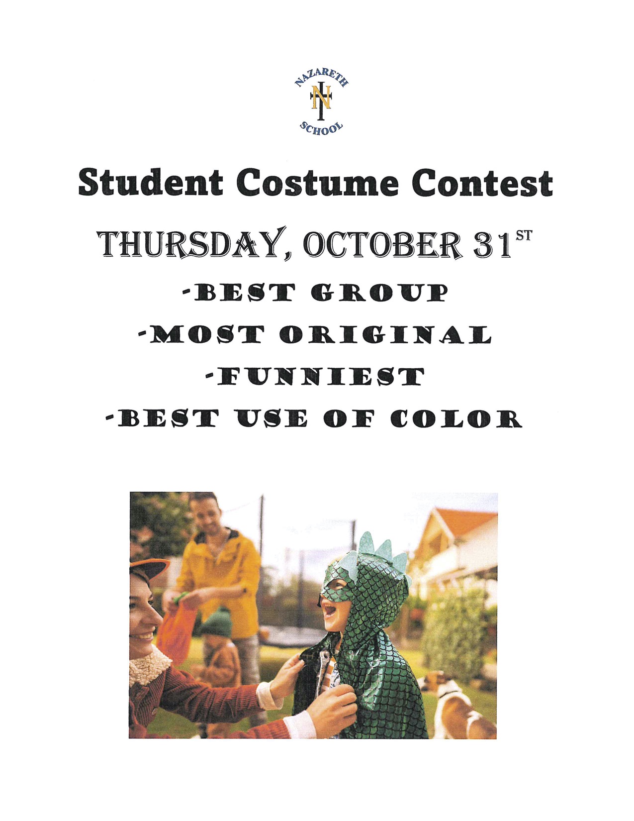 Student Costume flyer