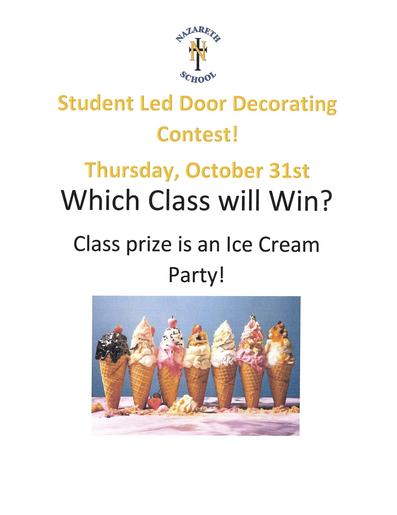 Student led decorating contest flyer