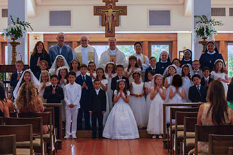 Group photo during mass