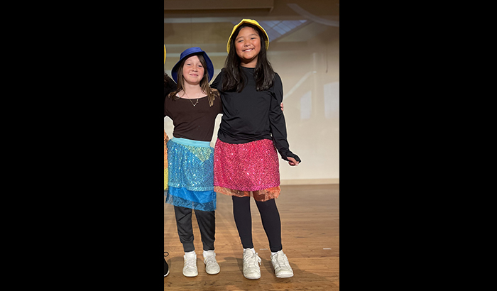 Two girls on stage